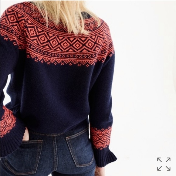 J. Crew Navy and Orange Sweater - Picture 4 of 7